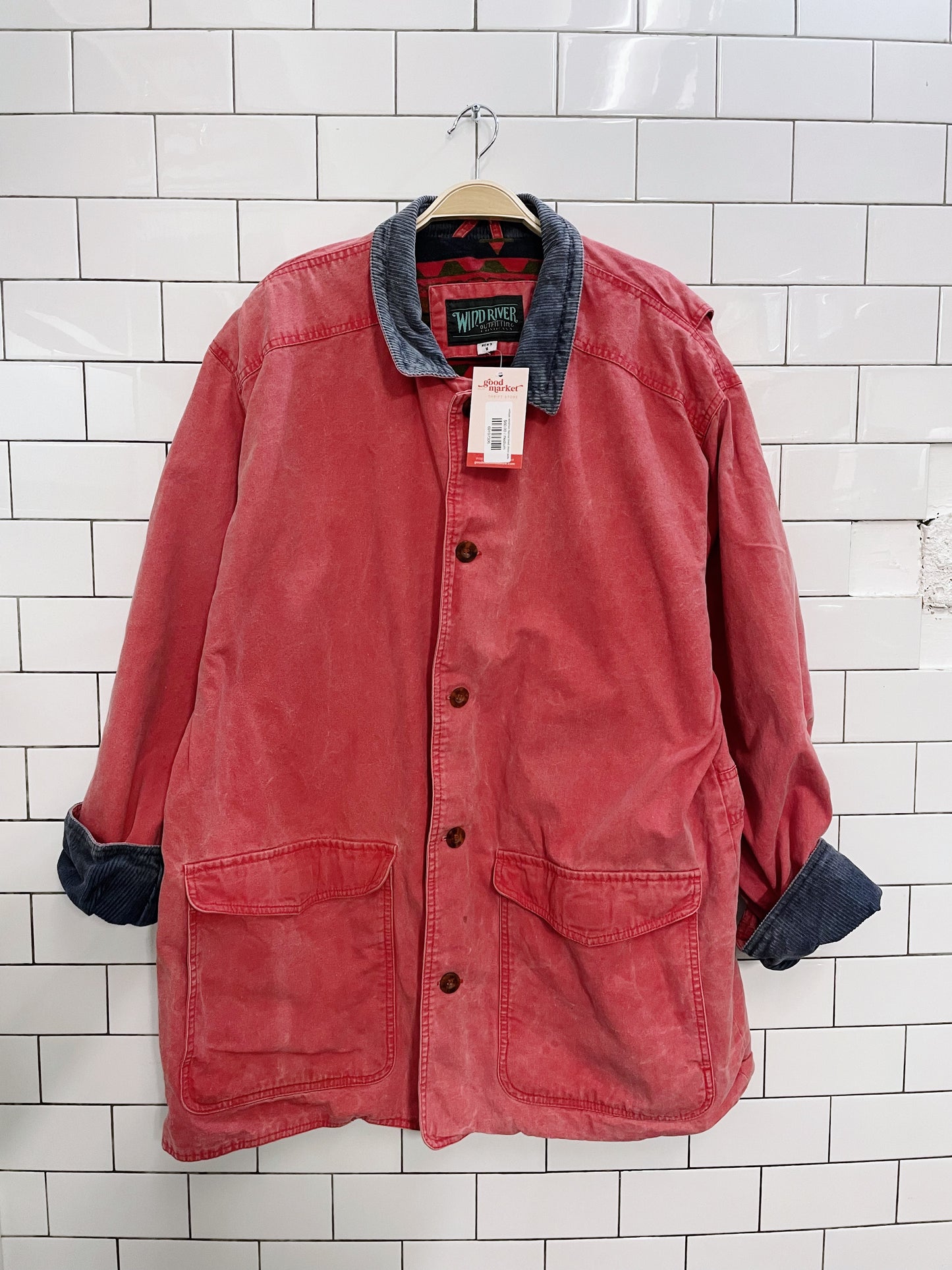 vintage windriver flannel lined chore jacket