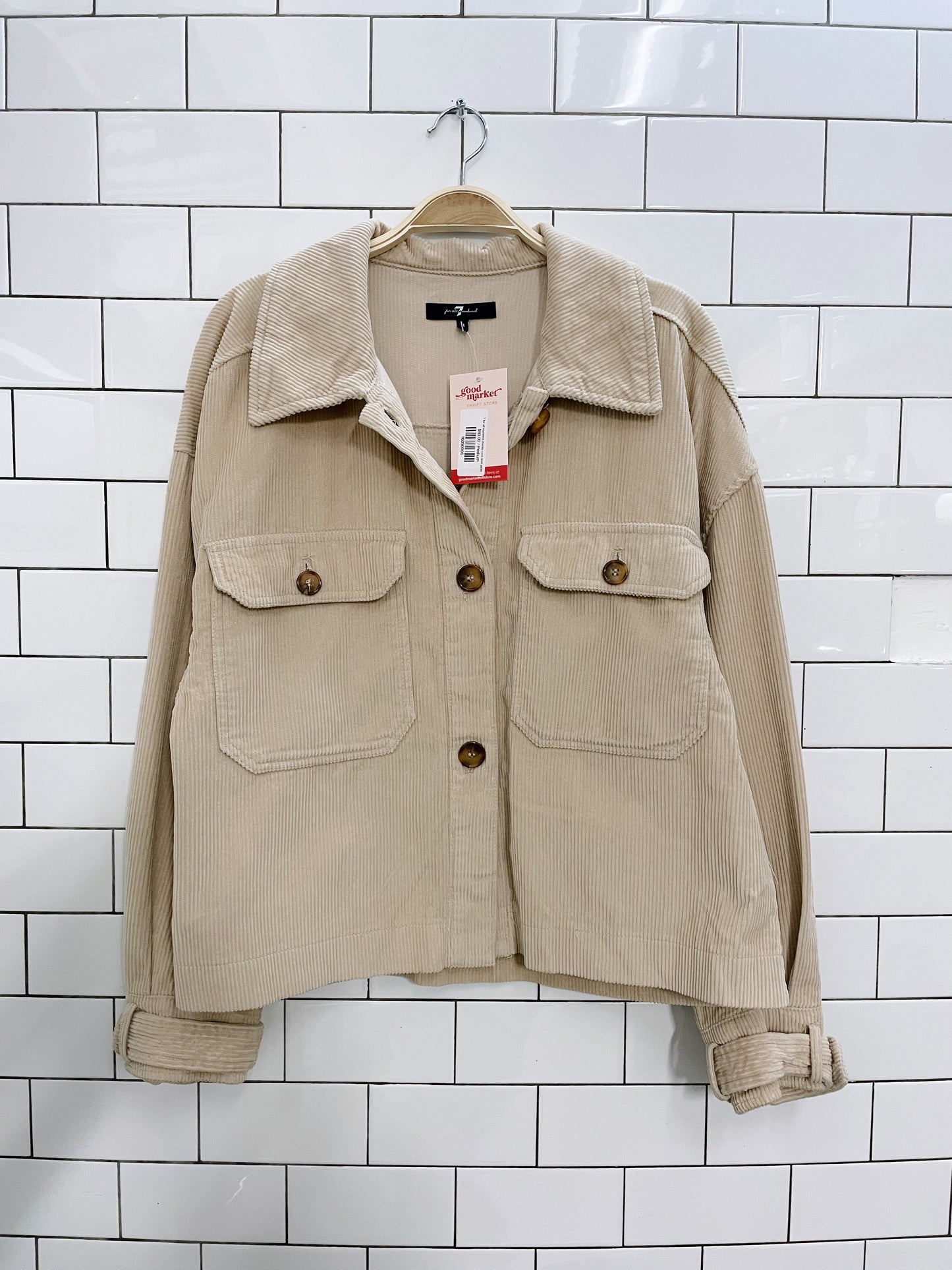 7 for all mankind chunky cord shirt jacket