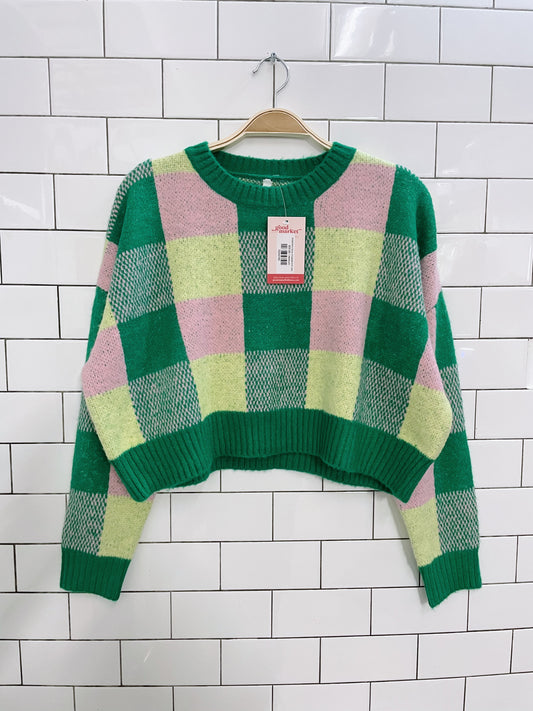 dreamers cozy cropped knit crew