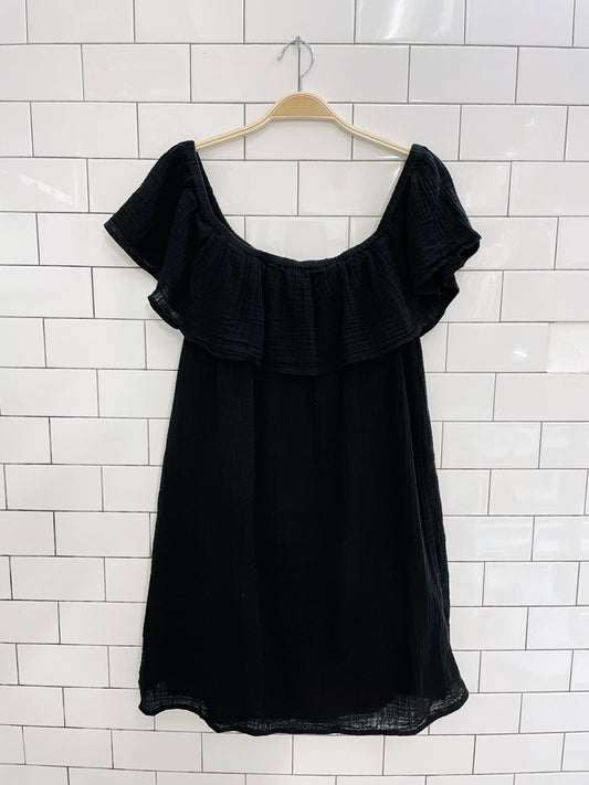 aerie gauze off shoulder mini dress