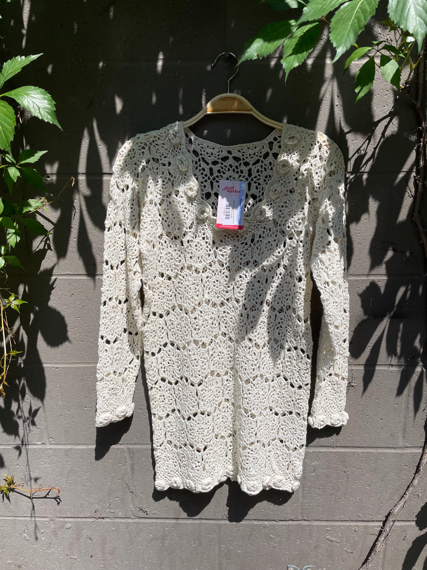 vintage crochet rosette festival dress