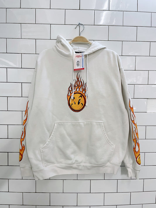 y2k brody flaming smiley skate hoodie