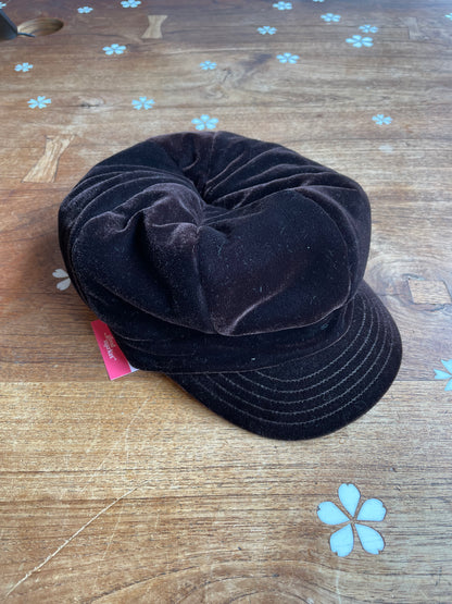 vintage velvet newsboy cap