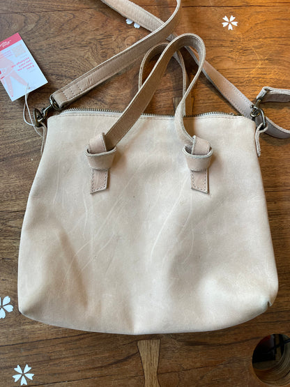 ABLE rachel raw leather crossbody