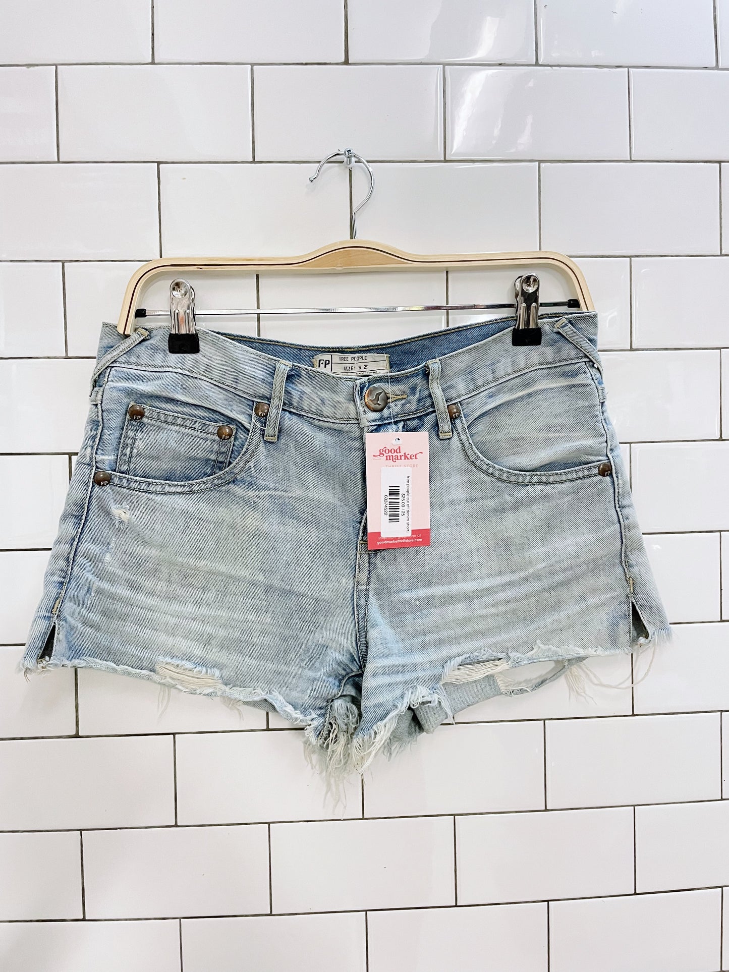 free people cut off denim shorts