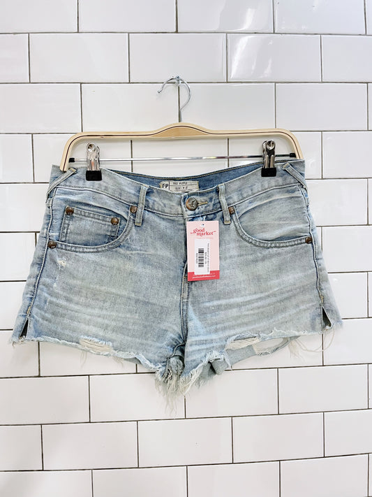 free people cut off denim shorts