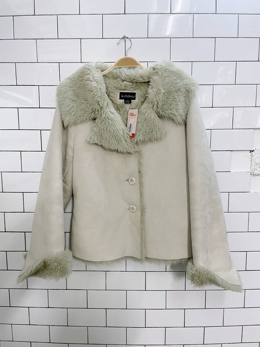 vintage le chateau faux fur jacket