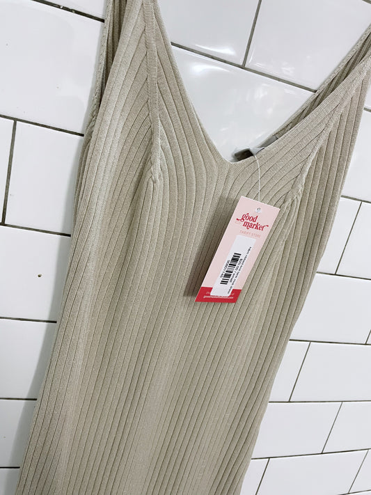 h&m ribbed knit tank midi dress