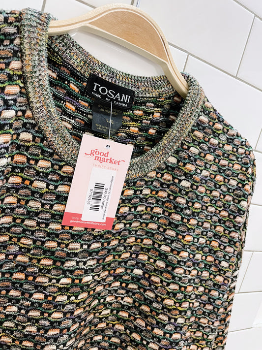 vintage tosani 3D 'coogi' knit spring sweater