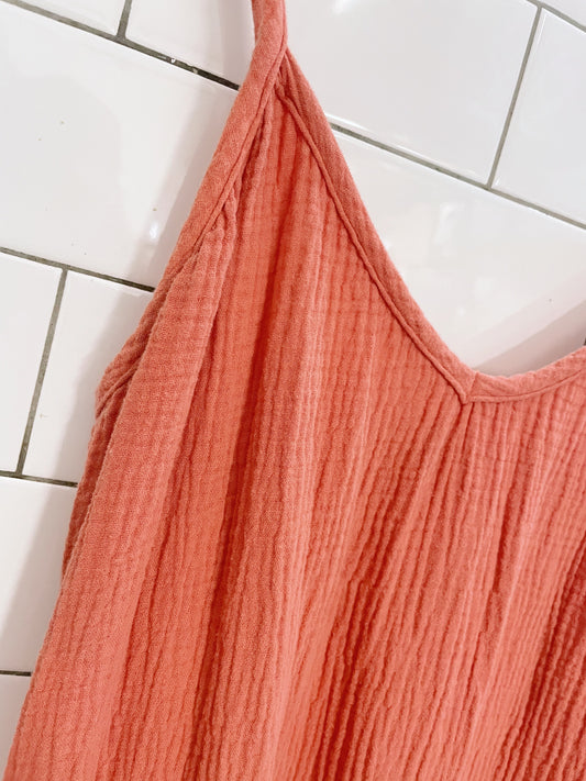 velvet heart gauze midi tank dress