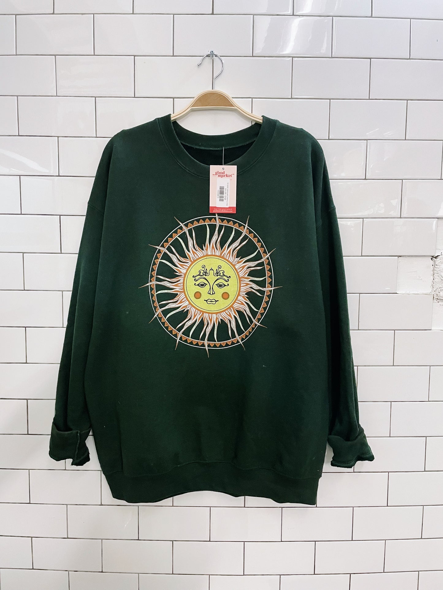 le soleil oversized graphic crew