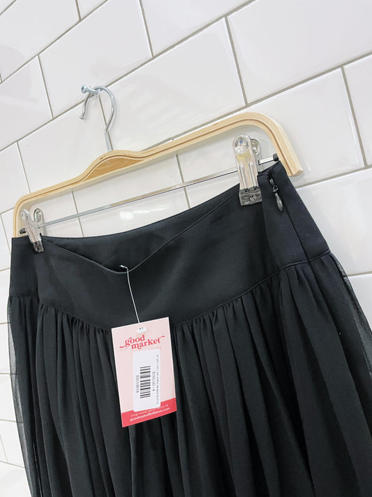 st. john 100% silk chiffon pleated short skirt