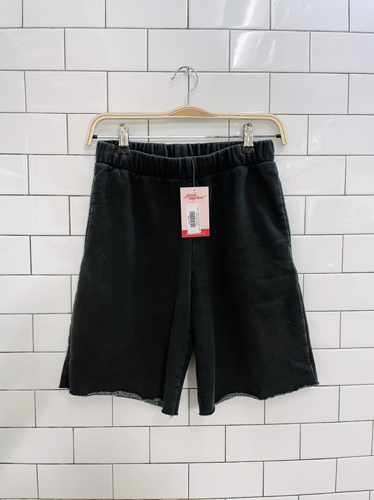 brandy melville cut off long sweat shorts