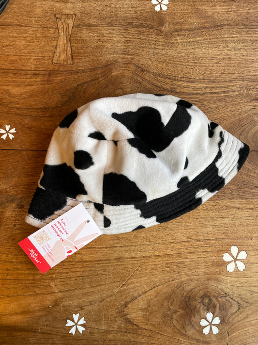 reversible cow fleece + nylon bucket hat