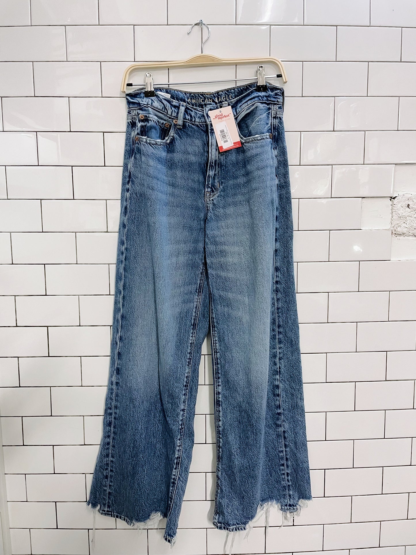 american eagle super high rise baggy wide leg