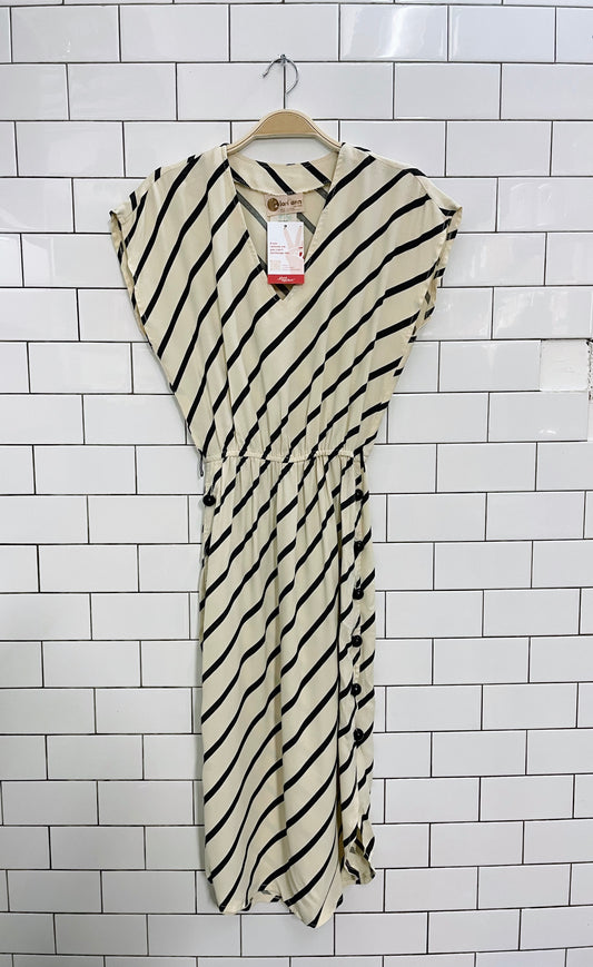 vintage lori ann striped midi dress