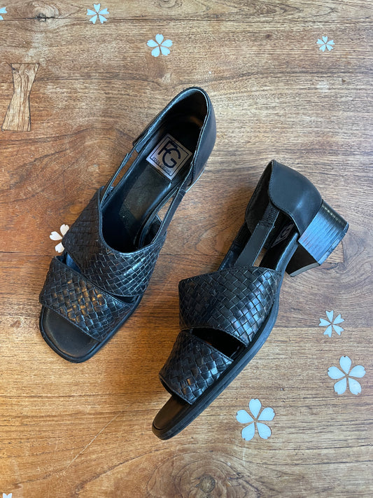 vintage ferra giacomo basketweave sandals