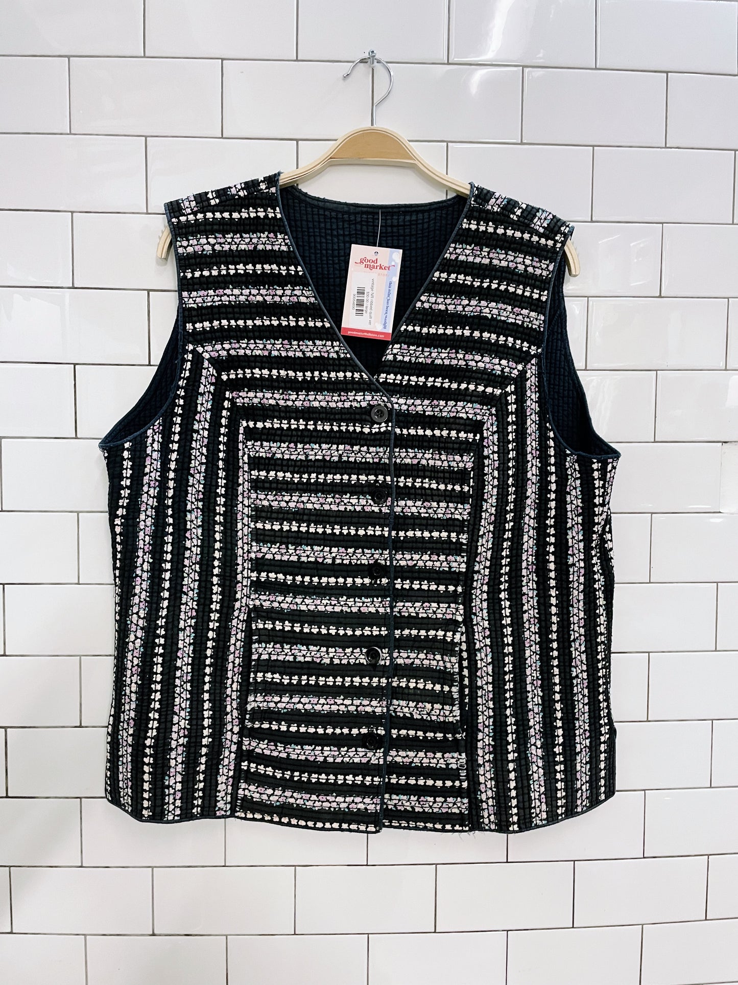 vintage NR ribbed quilt vest