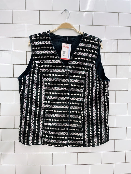 vintage NR ribbed quilt vest