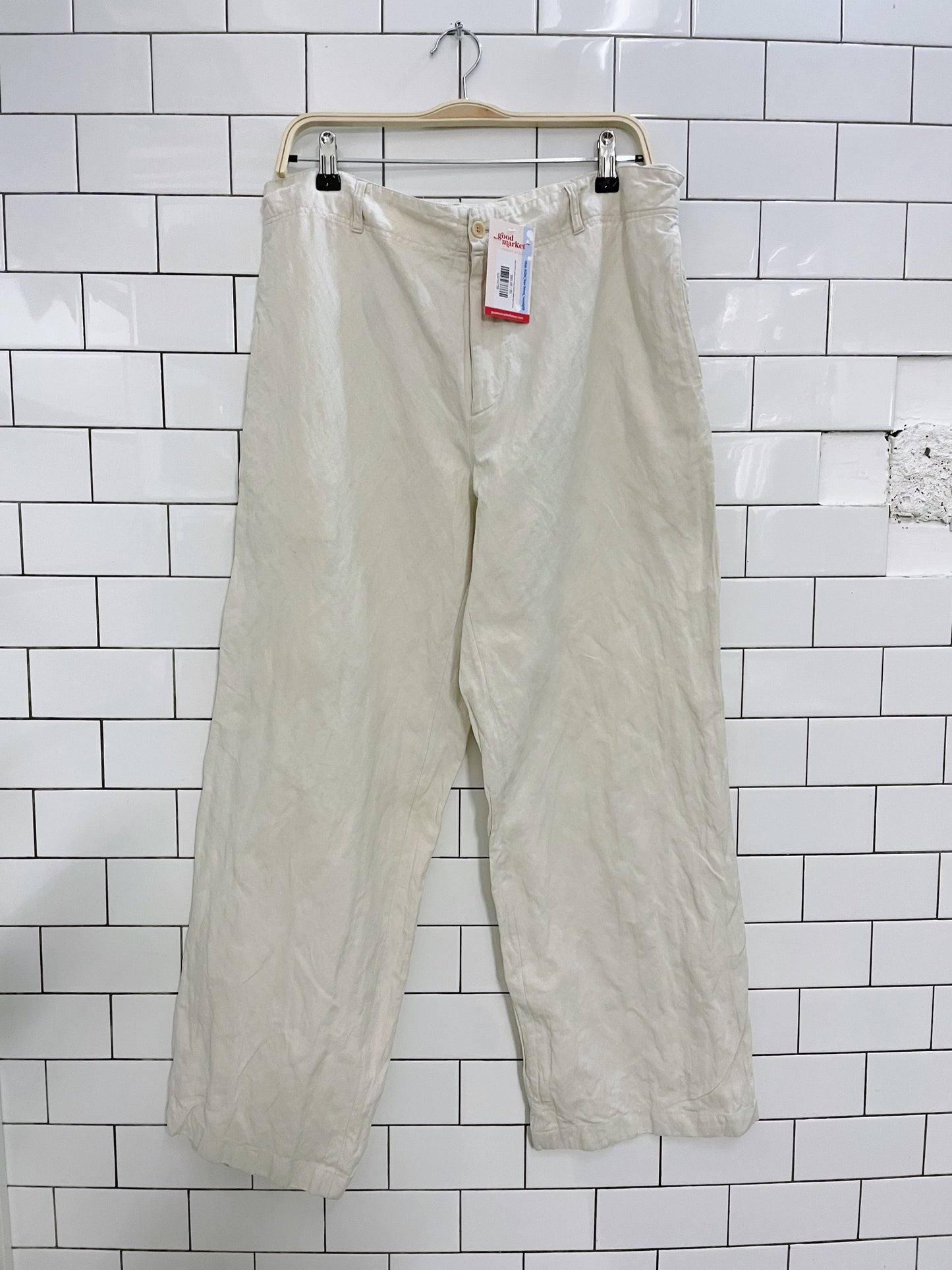 paul smith gents wrinkled cotton wide leg trouser