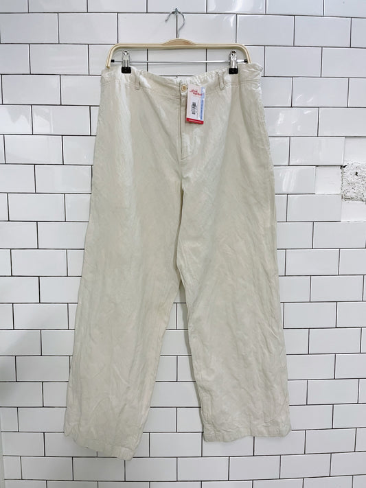 paul smith gents wrinkled cotton wide leg trouser