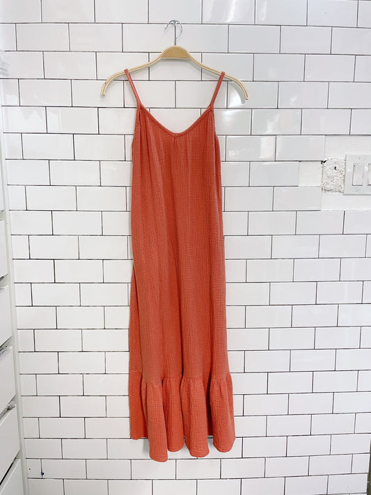 velvet heart gauze midi tank dress