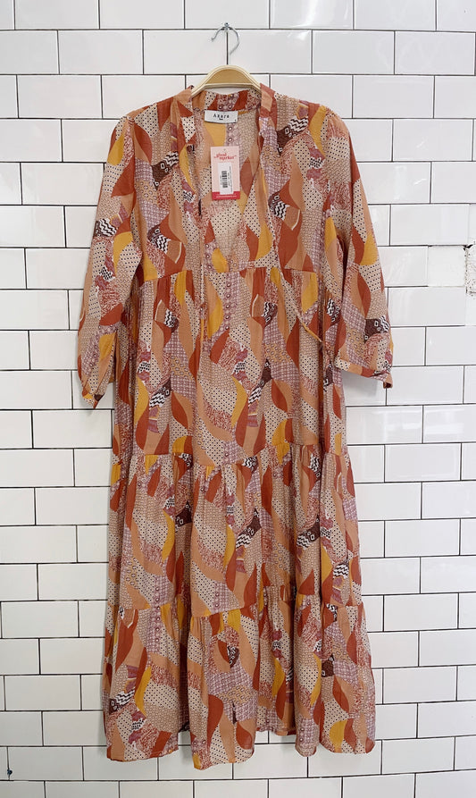 axara paris boho tiered maxi dress