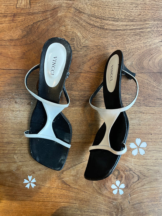 vincci leather small heeled sandal