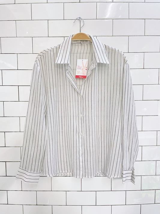 oak + fort sheer stripe blouse
