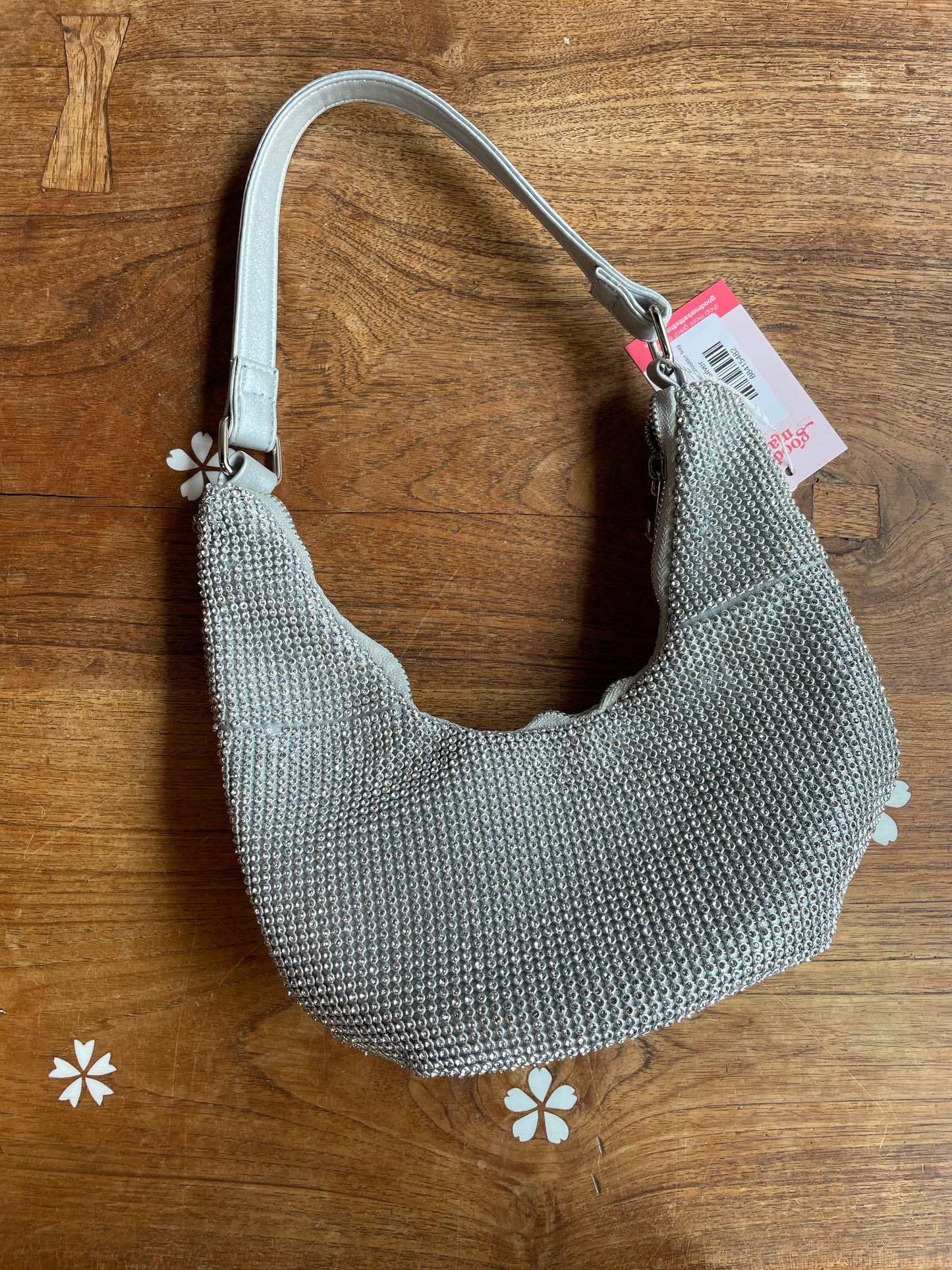 la express rhinestone mini shoulder bag