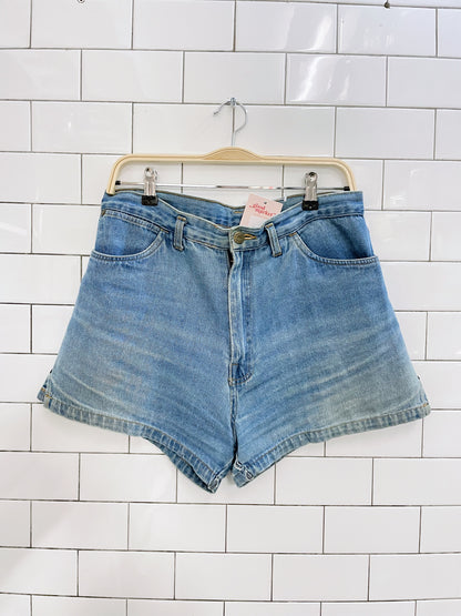 vintage 00s bonjour high rise denim shorts