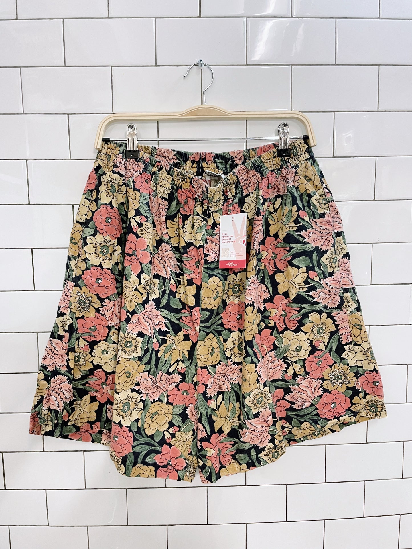 vintage 00s floral high rise lounge shorts