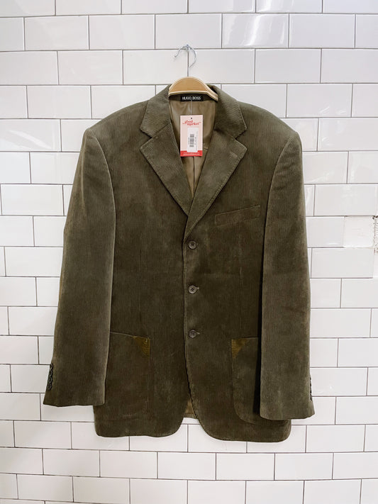 vintage hugo boss wool-blend cord sport jacket