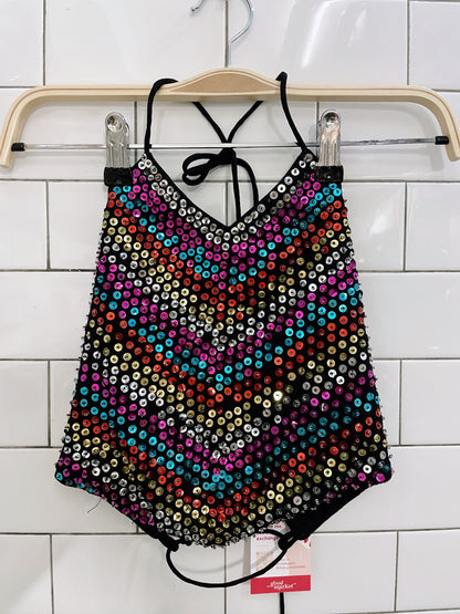 vintage sequin halter top