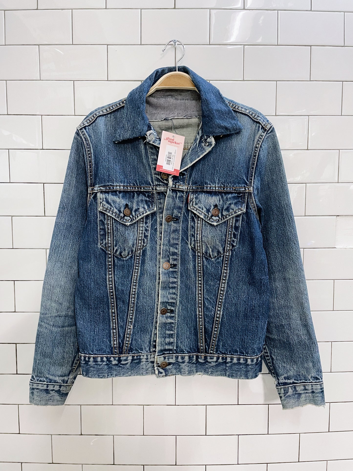 vintage rework levi's denim jacket