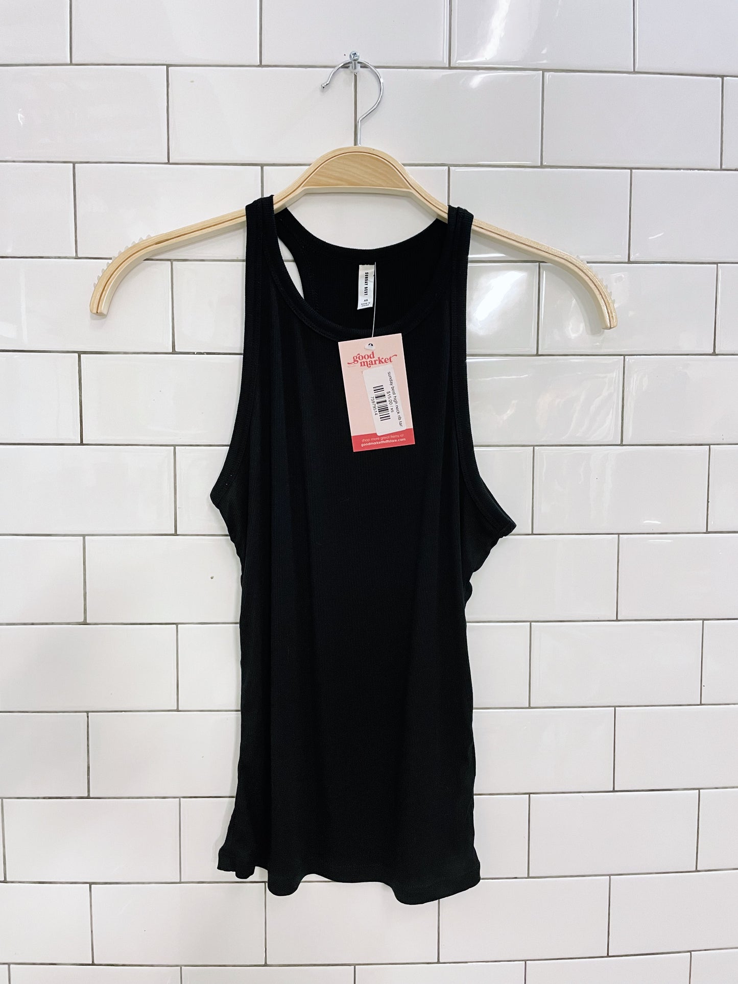 sunday best high neck rib tank