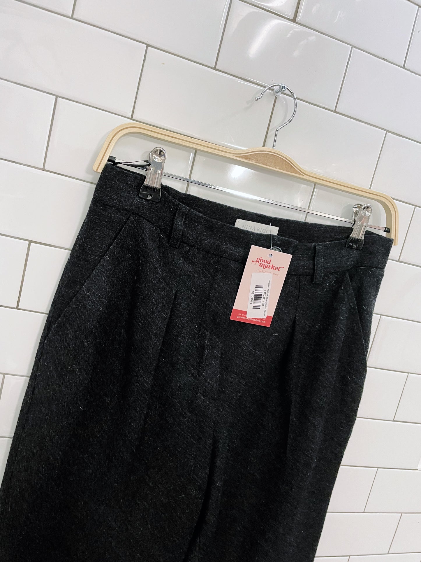 nina ricci wool-silk blend pleated trouser