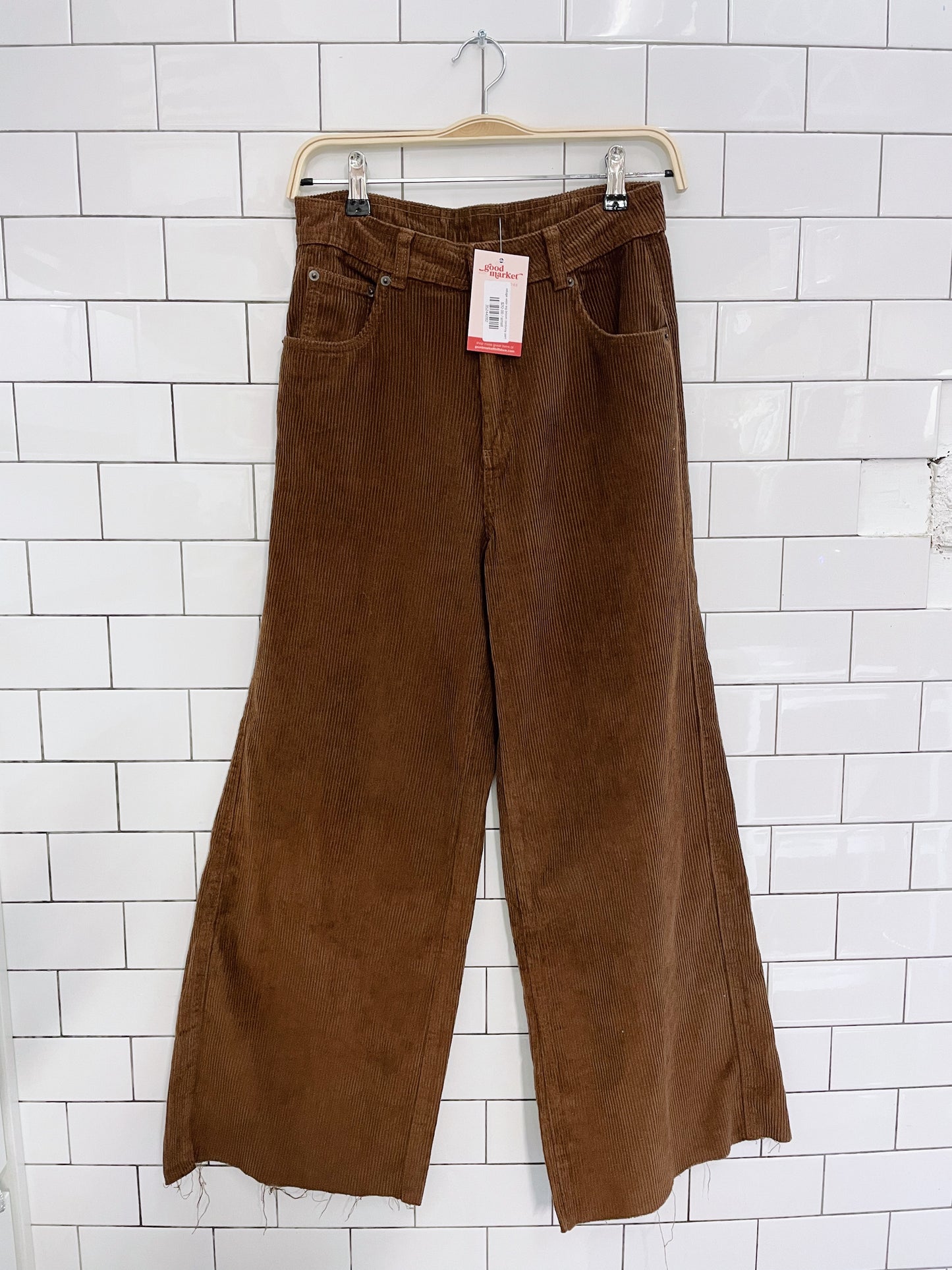 refuge wide leg brown corduroy pants