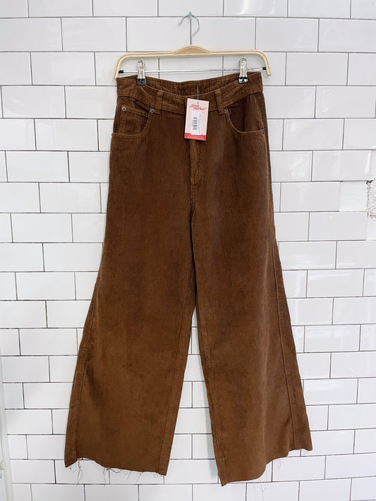 refuge wide leg brown corduroy pants