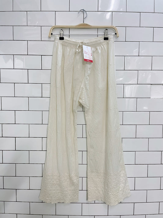 boho embroidered cropped pants