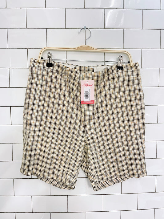 vintage 60s rothstein plaid trouser shorts