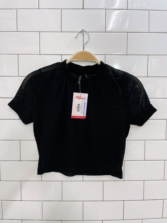 out from under mesh crop tee