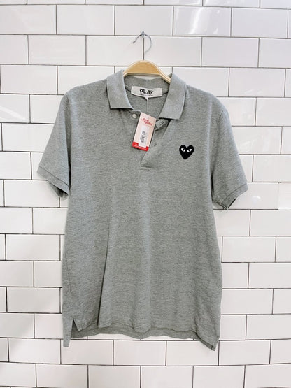play comme des garcons black heart polo - good market thrift store