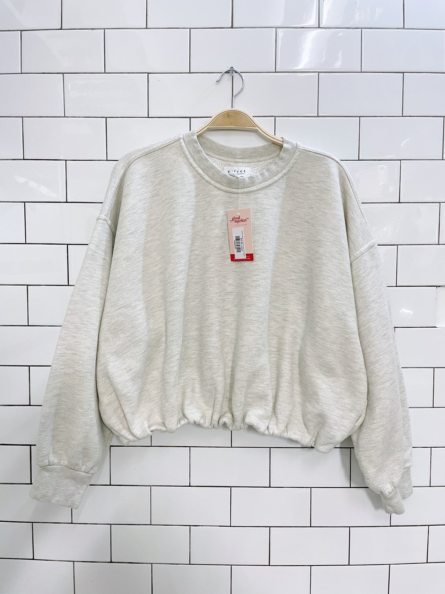 velvet by graham & spencer bobbi crop sweatshirt