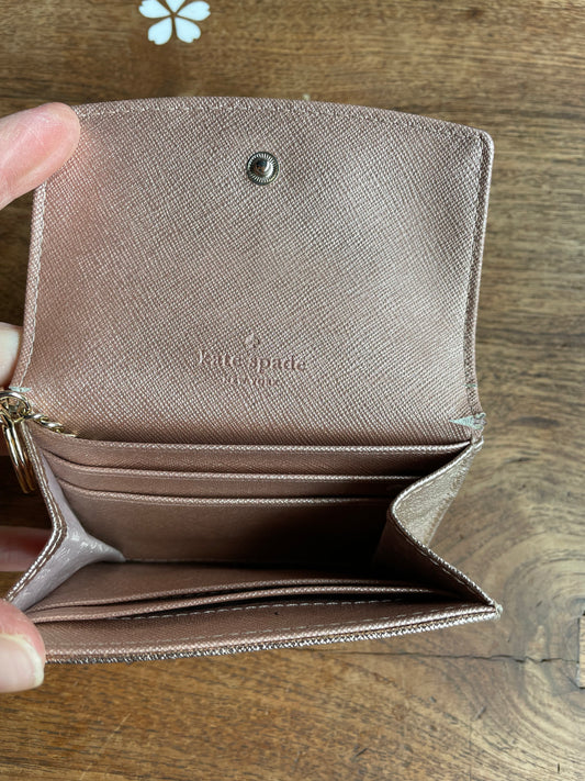 kate spade rose gold small wallet