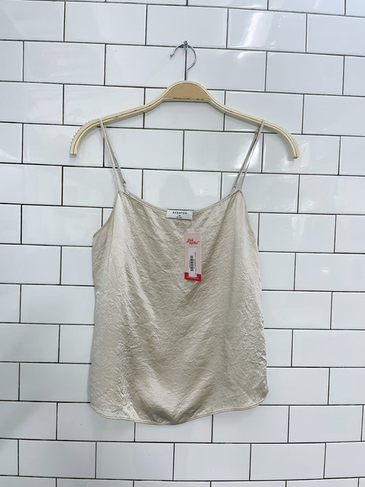 babaton champagne satin cami