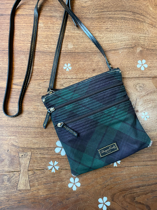 vintage dooney & bourke tartan wool crossbody