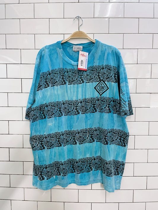 vintage 90s techna sport tie dye graphic tee