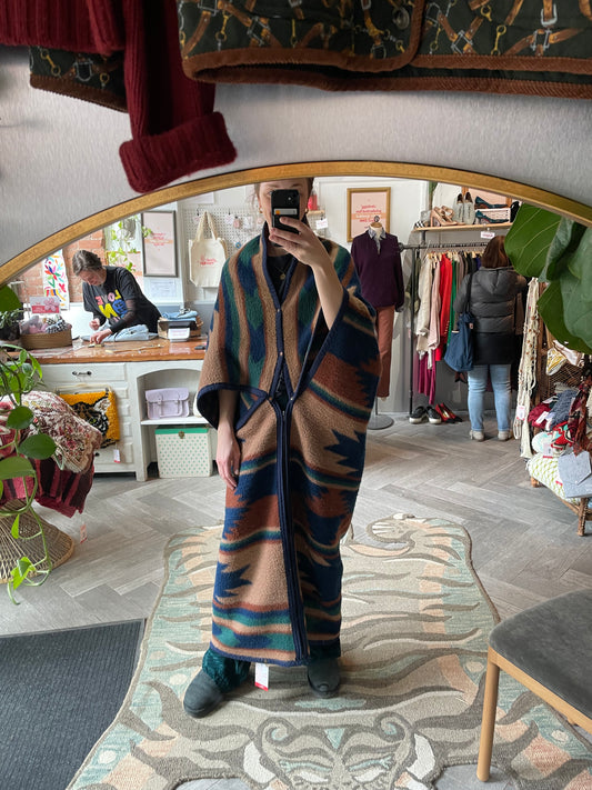 vintage biederlack wearable camp blanket