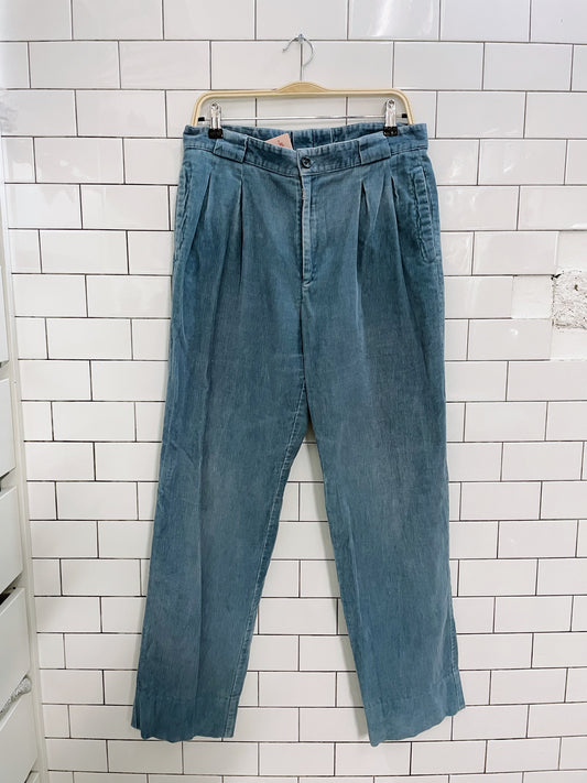vintage pancaldi & b pleated cord trouser